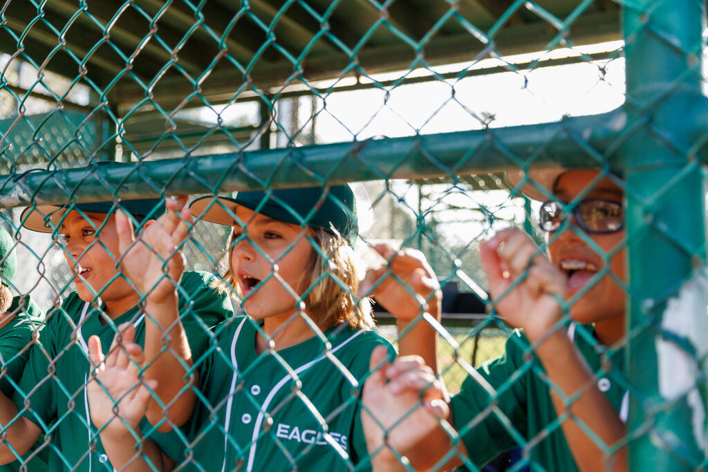 Youth Baseball Club in the Dugout