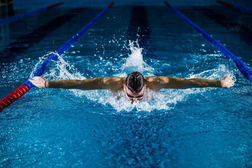 Swimmer butterfly stroke