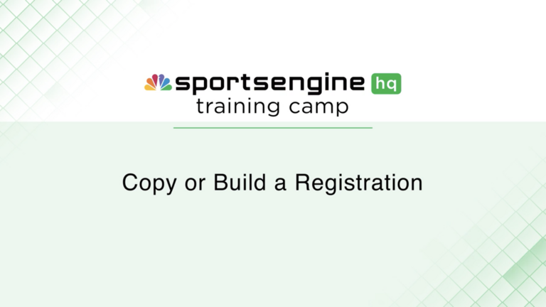 Copy or Build a Registration